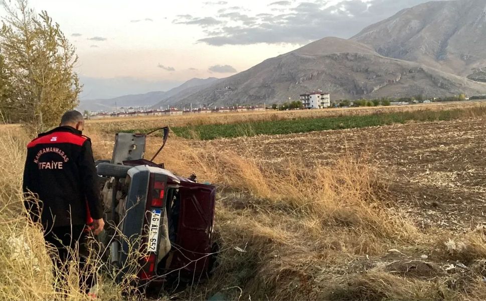 Otomobil Sulama Kanalına Uçtu: 2’si Çocuk 5 Yaralı