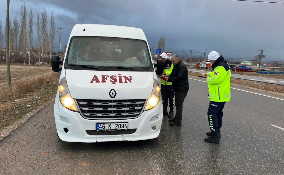 Afşin’de Öğrenci Servislerine Güvenlik Denetimi