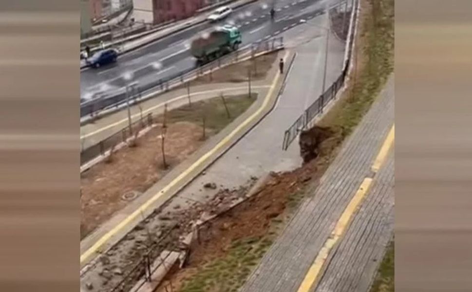 TOKİ Konutlarında İstinat Duvarı Çöktü