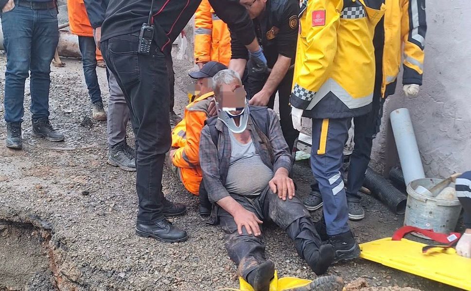 Kazı Esnasında Göçük Meydana Geldi: Bir İşçi Yaralandı