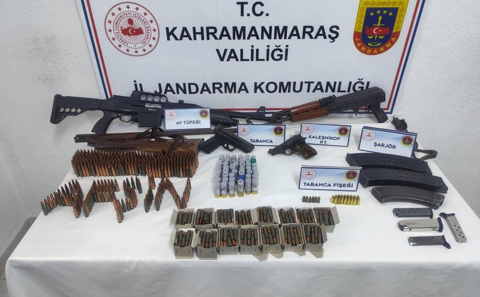 Afşin’de Çok Sayıda Silah ve Mühimmat Ele Geçirildi