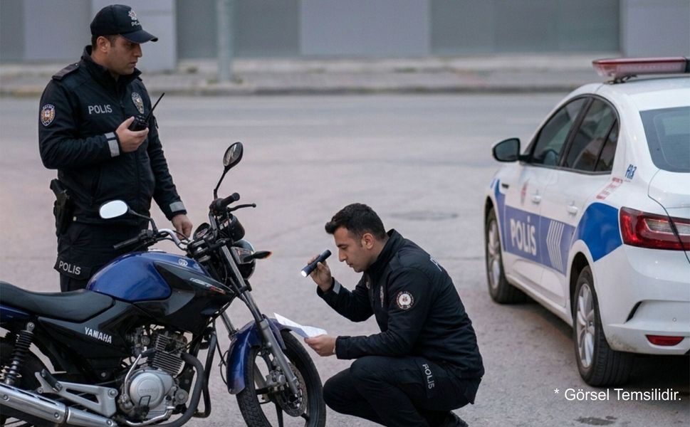 Çalınan Motosiklet 24 Saatte Bulundu