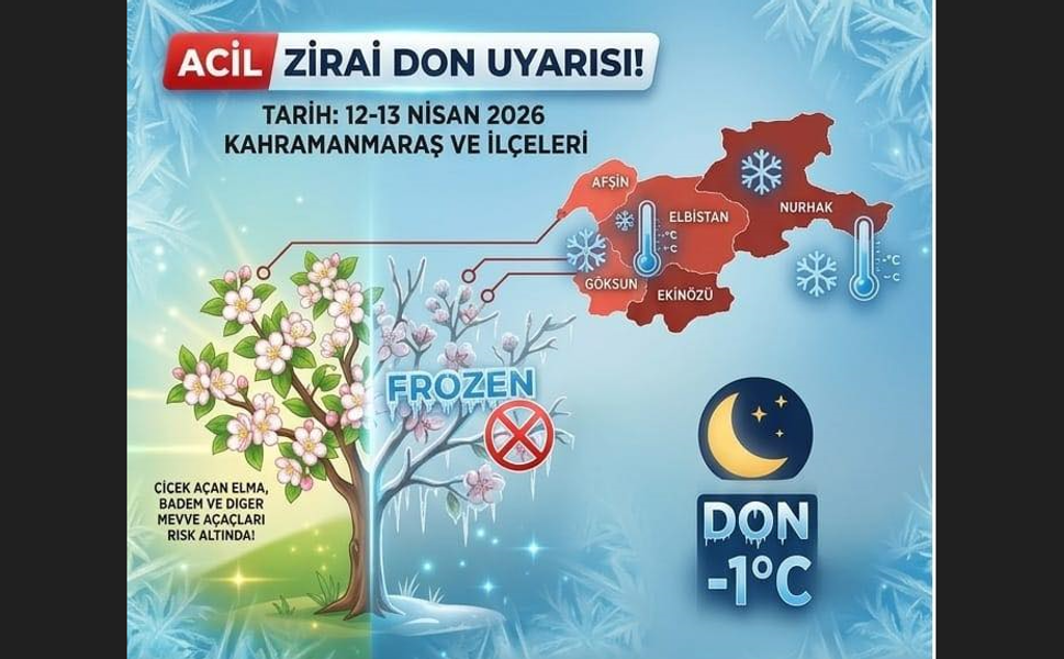 Afşin’de Zirai Don Uyarısı: Çiftçilere Kritik Tedbir Çağrısı