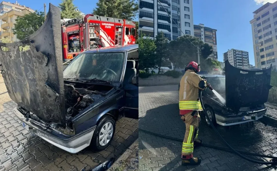 Park Halindeki Otomobil Alev Aldı