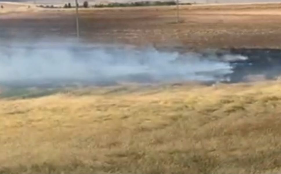 Afşin’de Buğday Tarlasında Yangın Meydana Geldi