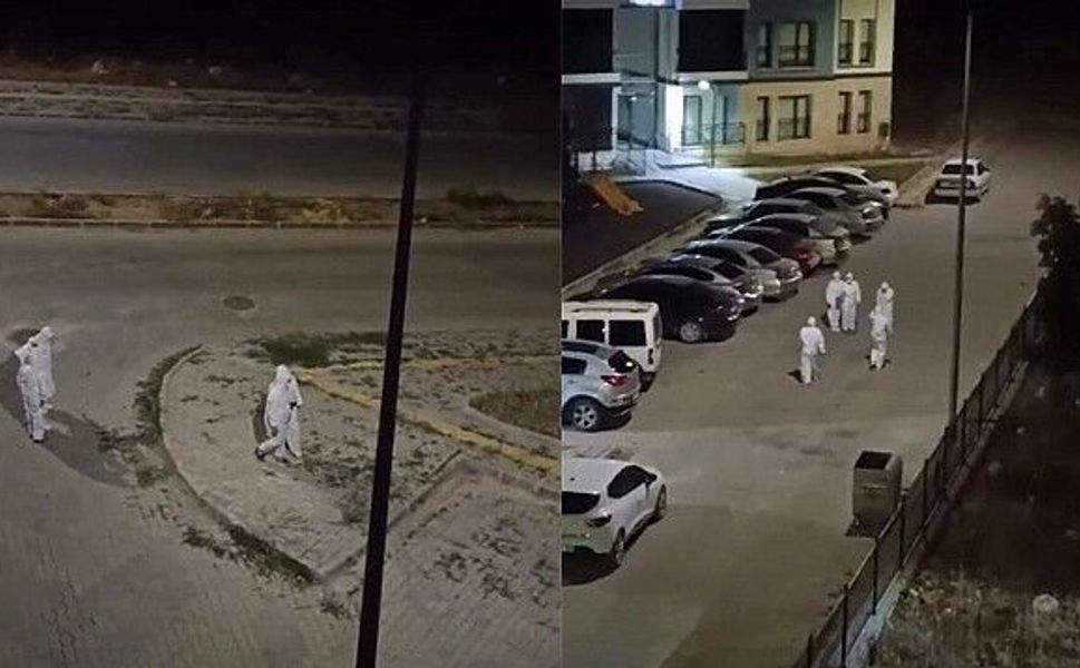 Deprem Konutlarında Görülen Beyaz Kıyafetli Grup Merak Uyandırdı