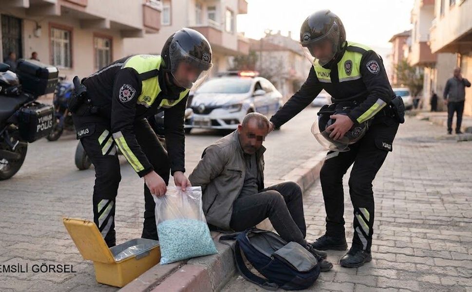 Durdurulan Şüphelinin Üzerinden 790 Adet Sentetik Ecza Hapı Çıktı!