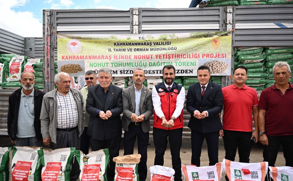 Afşin Dahil 9 İlçede Üreticilere 144 Ton Mercimek ve Nohut Tohumu Desteği Verildi