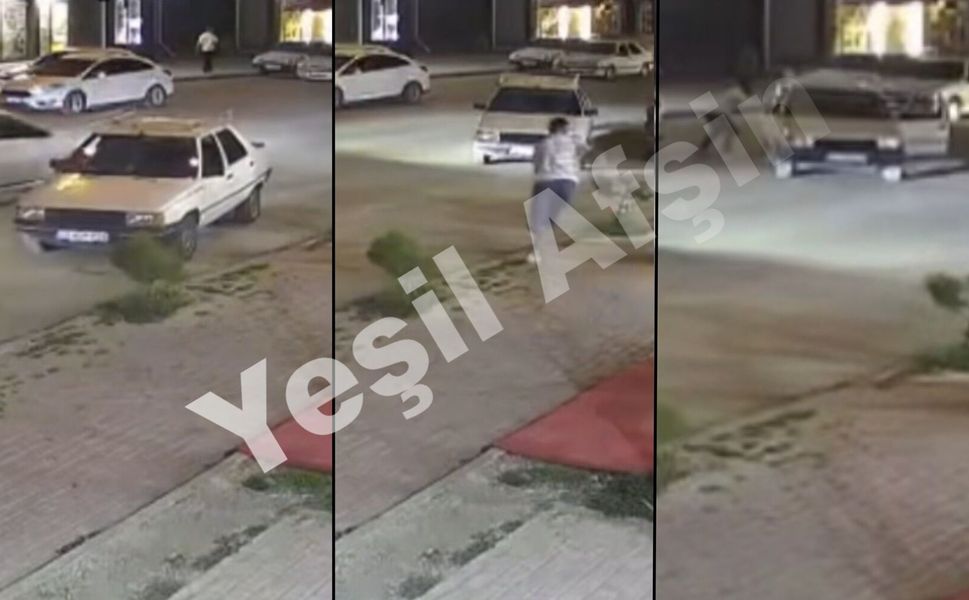 Afşin’de El Freni Çekilmeyen Otomobil Yokuş Aşağı Hareket Etti