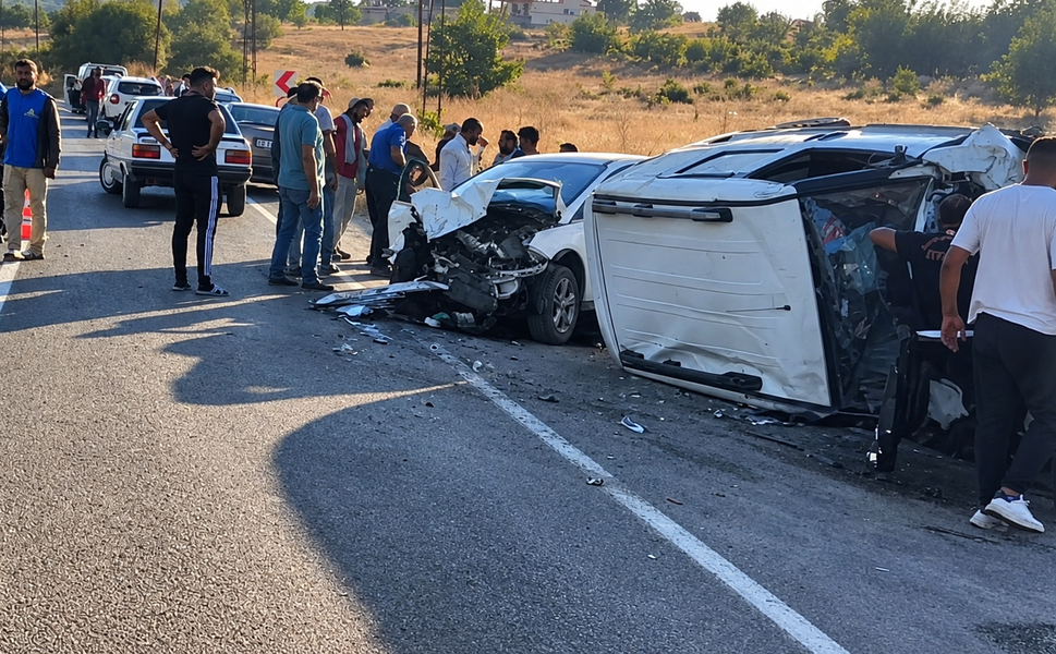 İşçileri Taşıyan Kamyonet ile Otomobil Çarpıştı: 6 Yaralı