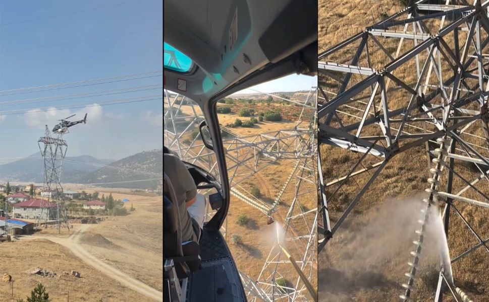 Yüksek Gerilim Hatları Helikopterle Temizleniyor!