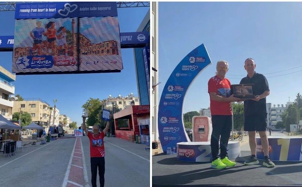 Afşinli Maratoncu Sıtkı Gönen’den Lefkoşa’da Çifte Gurur!