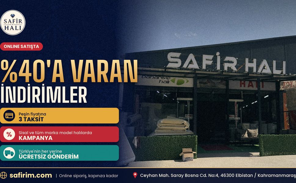 Safir Halı’dan Büyük Kampanya! Yüzde 40’a Varan İndirim Başladı