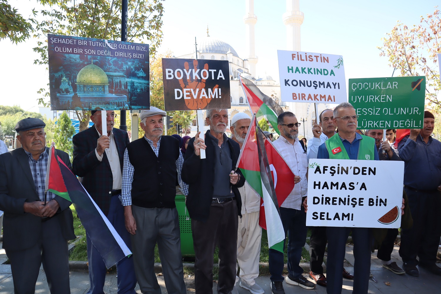 Afşin'de Filistin'e Destek Açıklaması Gazze İçin Ayaktayız (9)