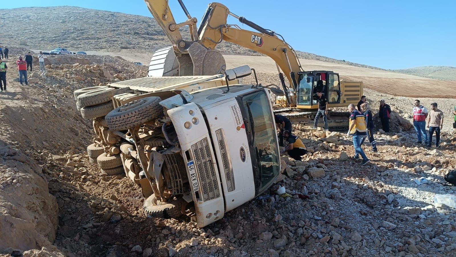 Afşin’de İş Kazası Kamyon Şoförü Hayatını Kaybetti (1)