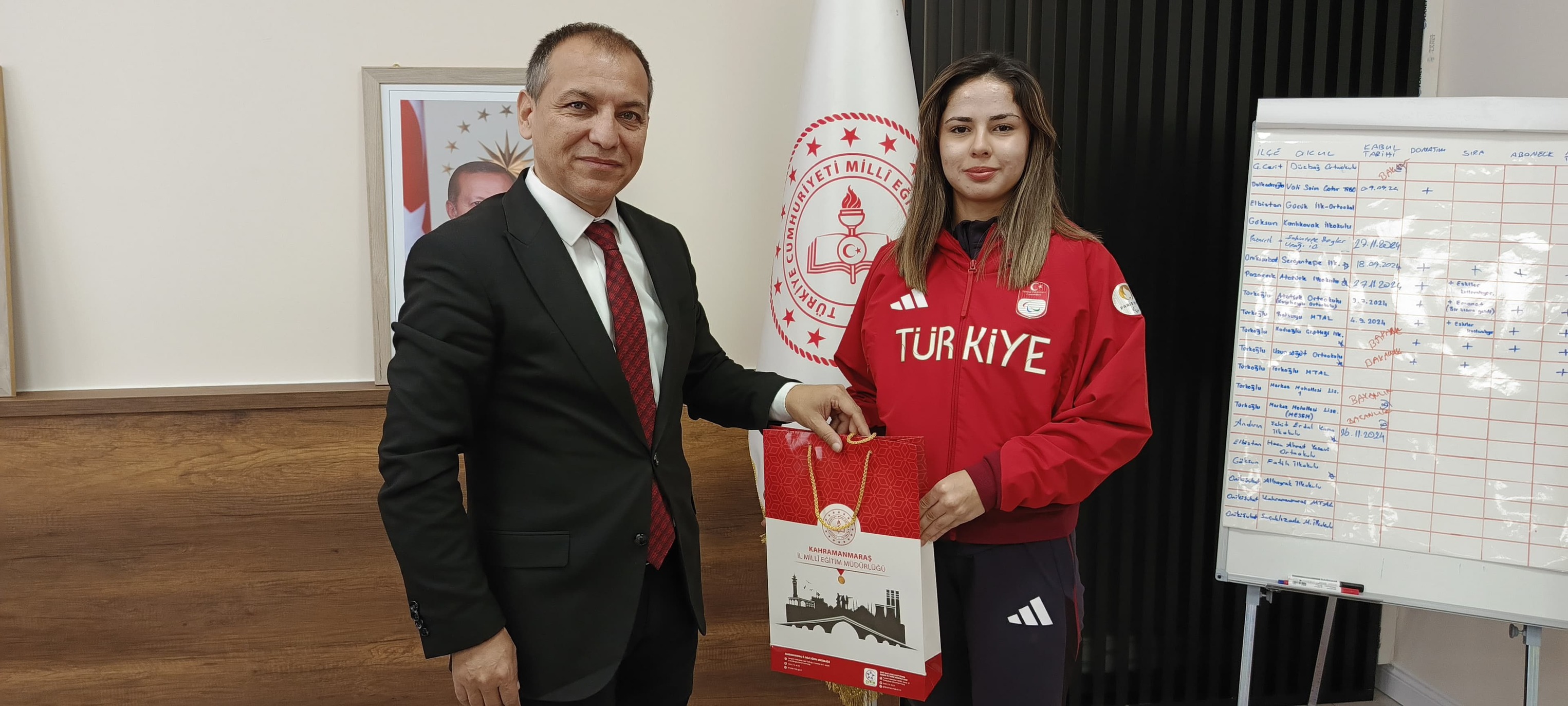 Milli Eğitim Müdürü Baydur, Milli Sporcuları Ağırladı2