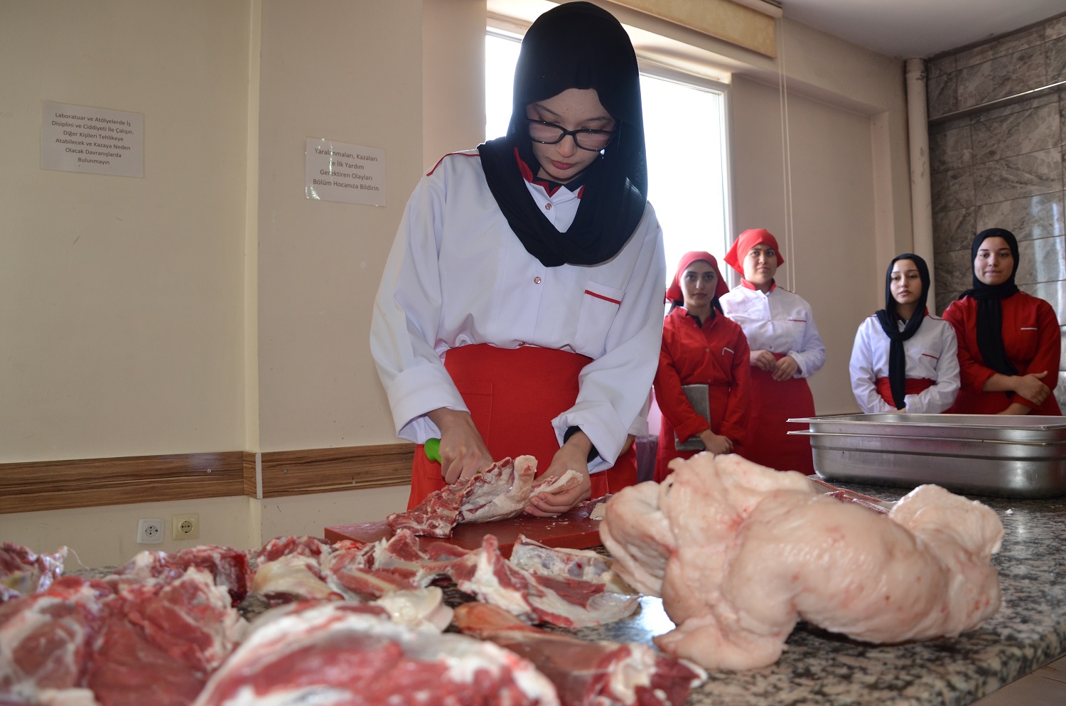 Afşin’de Öğrencilere Karkas Eti Kesme Eğitimi Verildi (7)