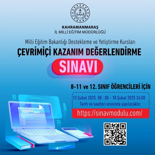 Kazanım Değerlendirme Sınavı Erişime Açıldı