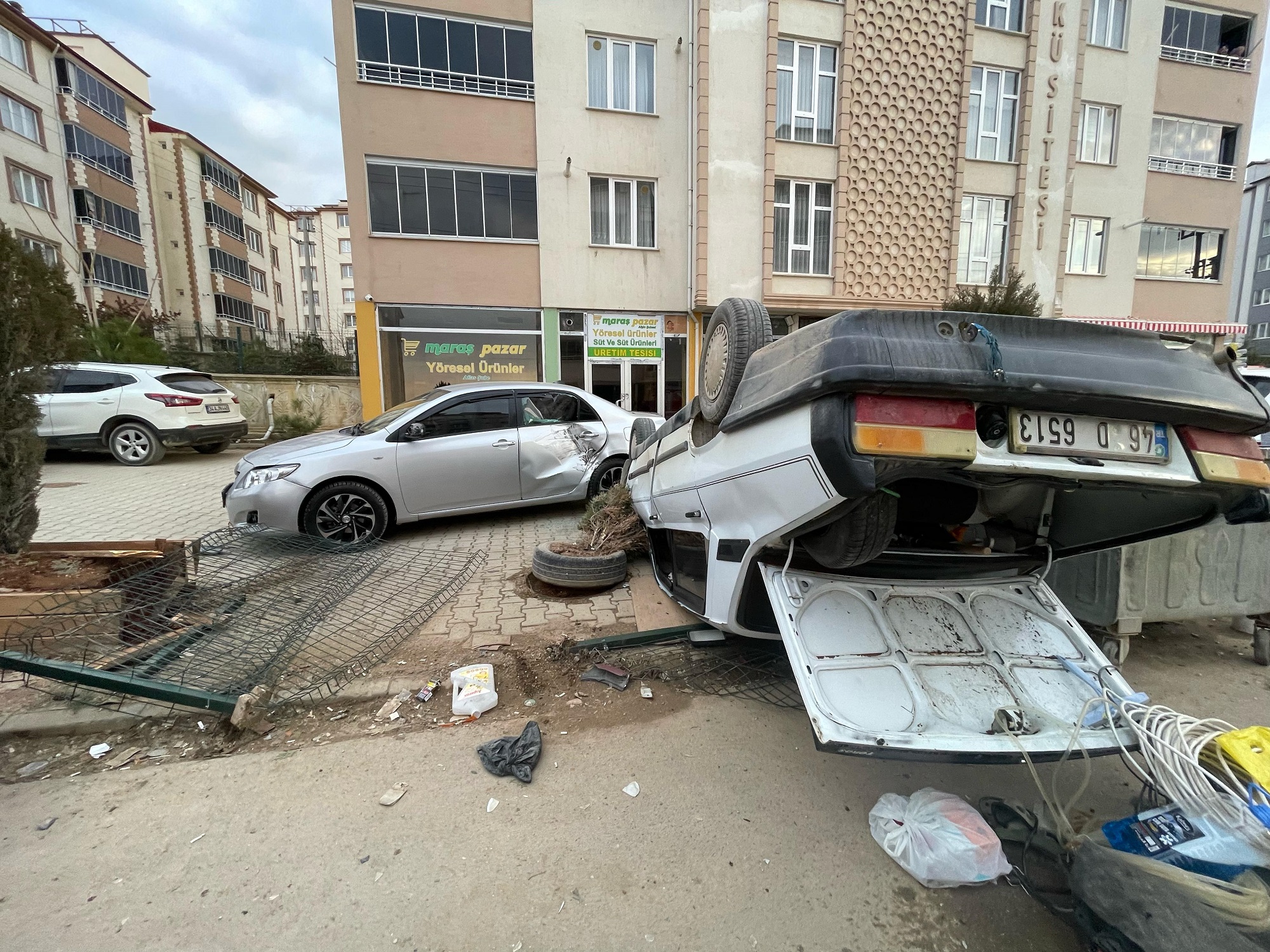 Afşin’de Otomobil Takla Attı (5)