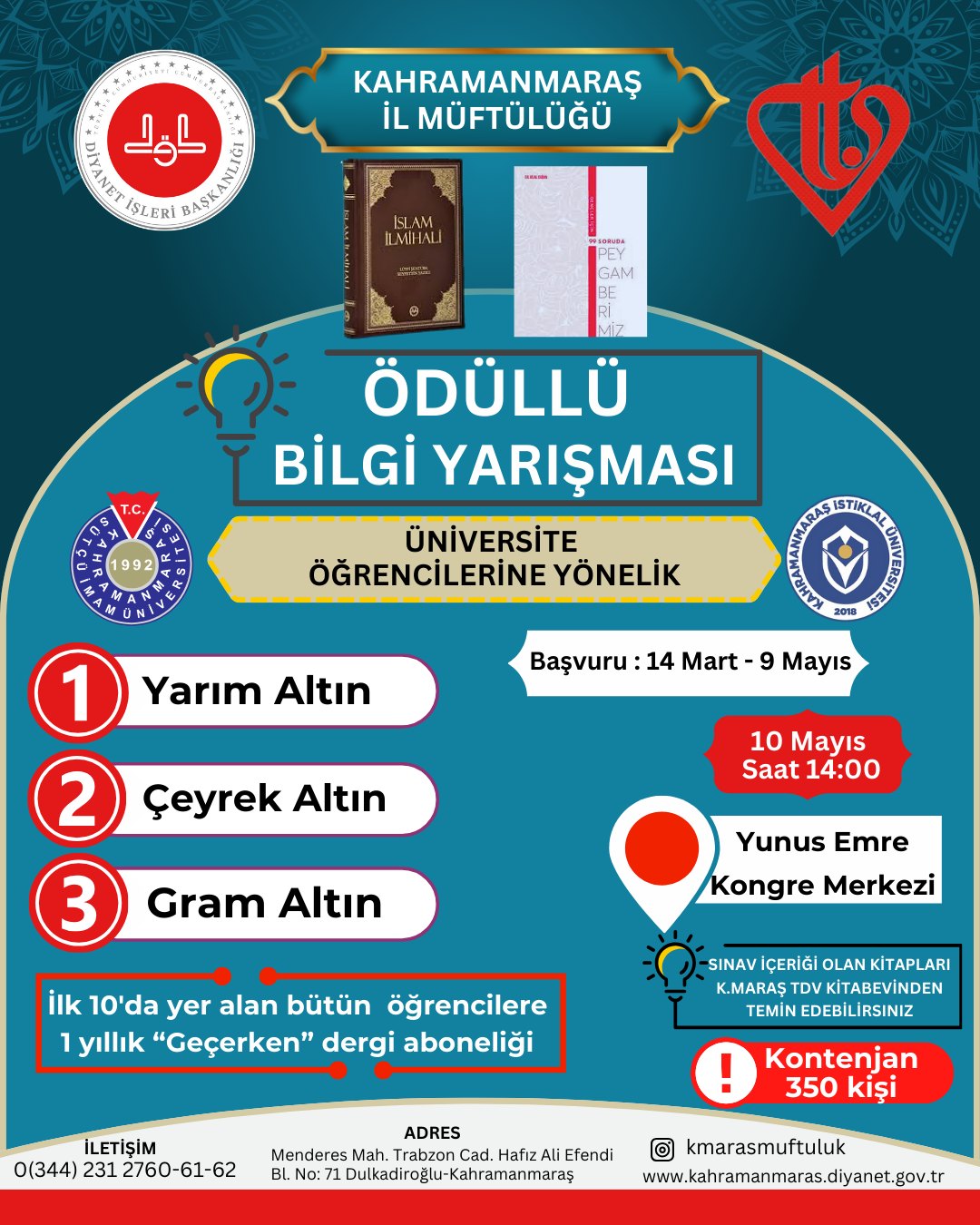 Üniversite Öğrencilerine Özel Ödüllü Bilgi Yarışması Başlıyor