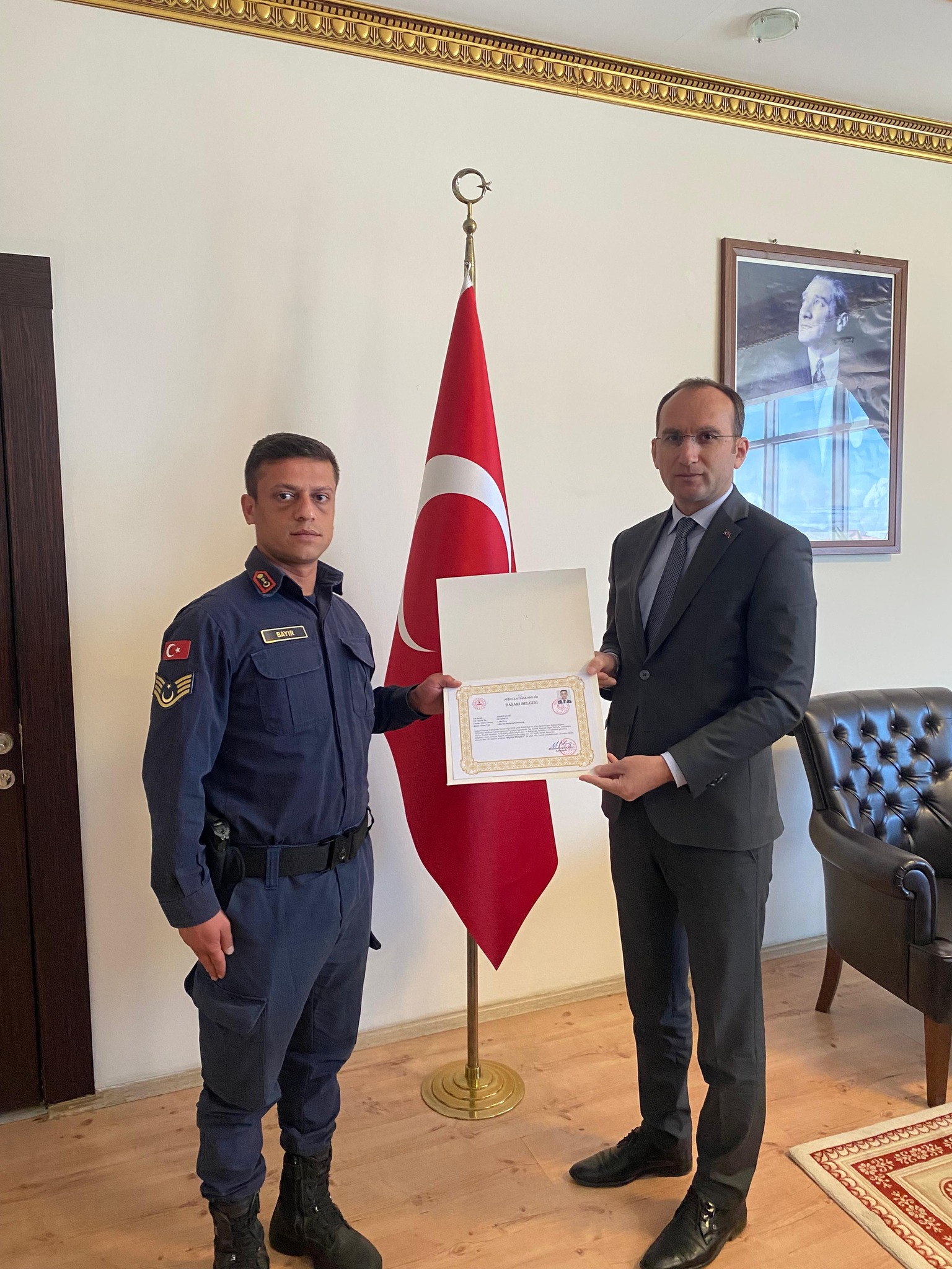 Kaymakam Sarıdoğan'dan İlçe Jandarma Komutanlığı Personeline Teşekkür Belgesi3