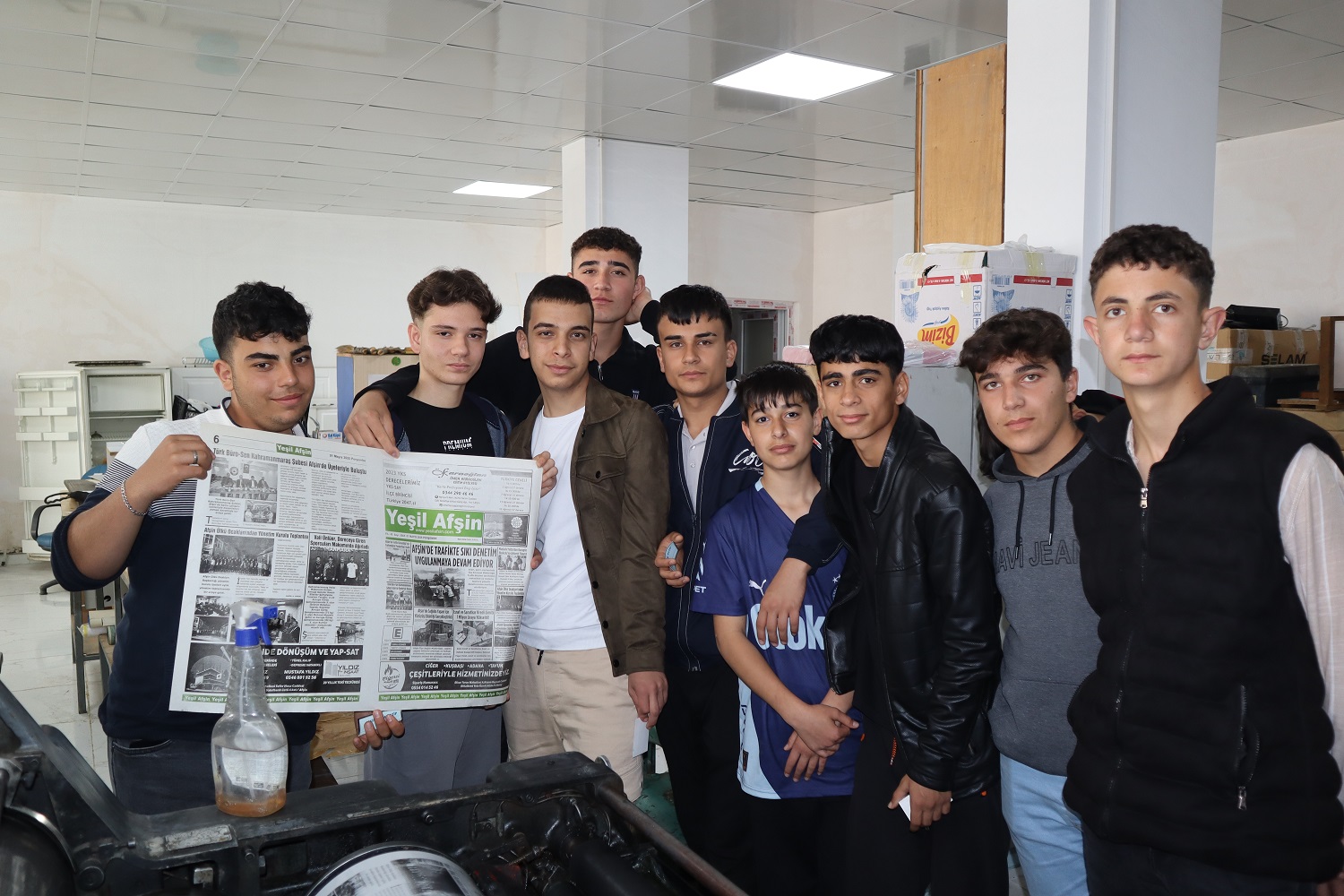 Afşin’de Öğrenciler Gazete Baskı Sürecini Yerinde Gözlemledi (25)
