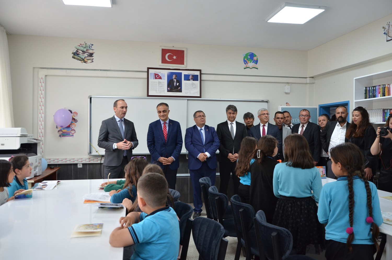 Çobanbeyli Cumhuriyet Ortaokuluna Yaren Çocuk Kütüphanesi Açıldı (11)