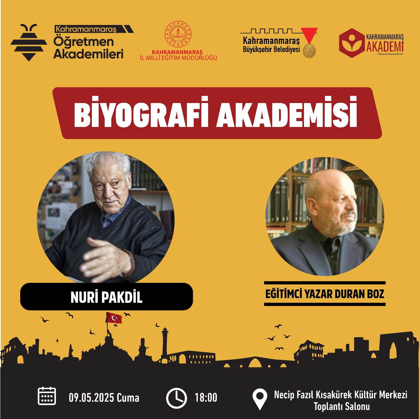 Eğitimci Yazar Duran Boz Ile Nuri Pakdil Kahramanmaraşlılarla Buluşacak1