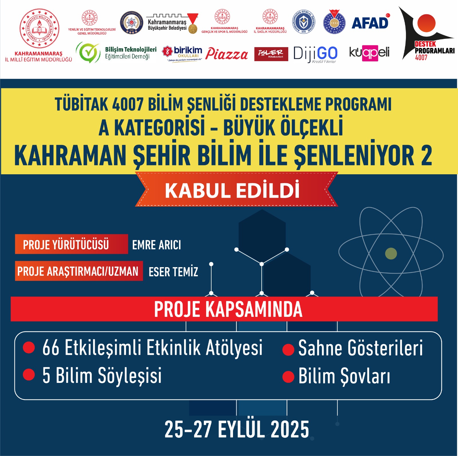 Kahramanmaraş’tan Tübitak 4007’Den 3 Büyük Proje Başarısı (3)
