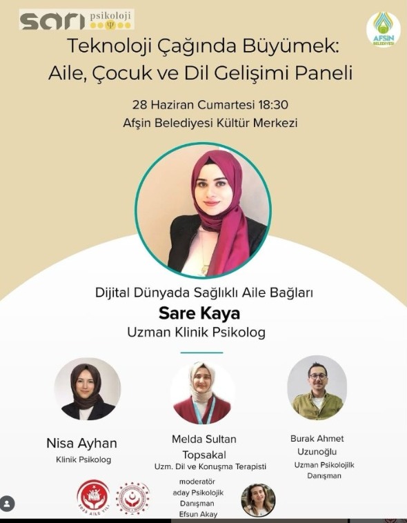 Afşin'de “Teknoloji Çağında Büyümek” Paneli Düzenleniyor