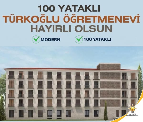 Türkoğlu'na 100 Yataklı Modern Öğretmenevi Geliyor