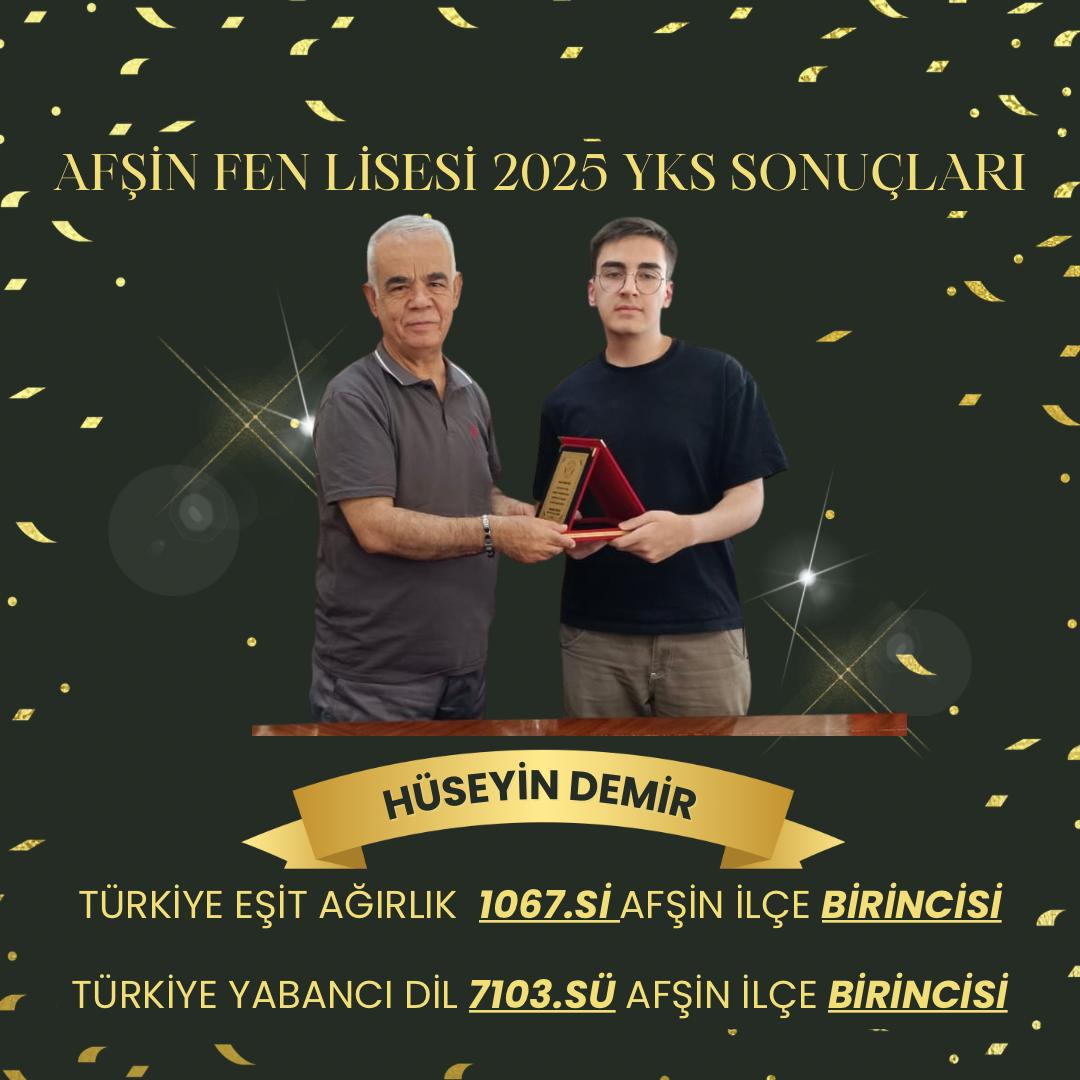 Afşin Fen Lisesi’nden 2025 Yks’de Büyük Başarı (2)
