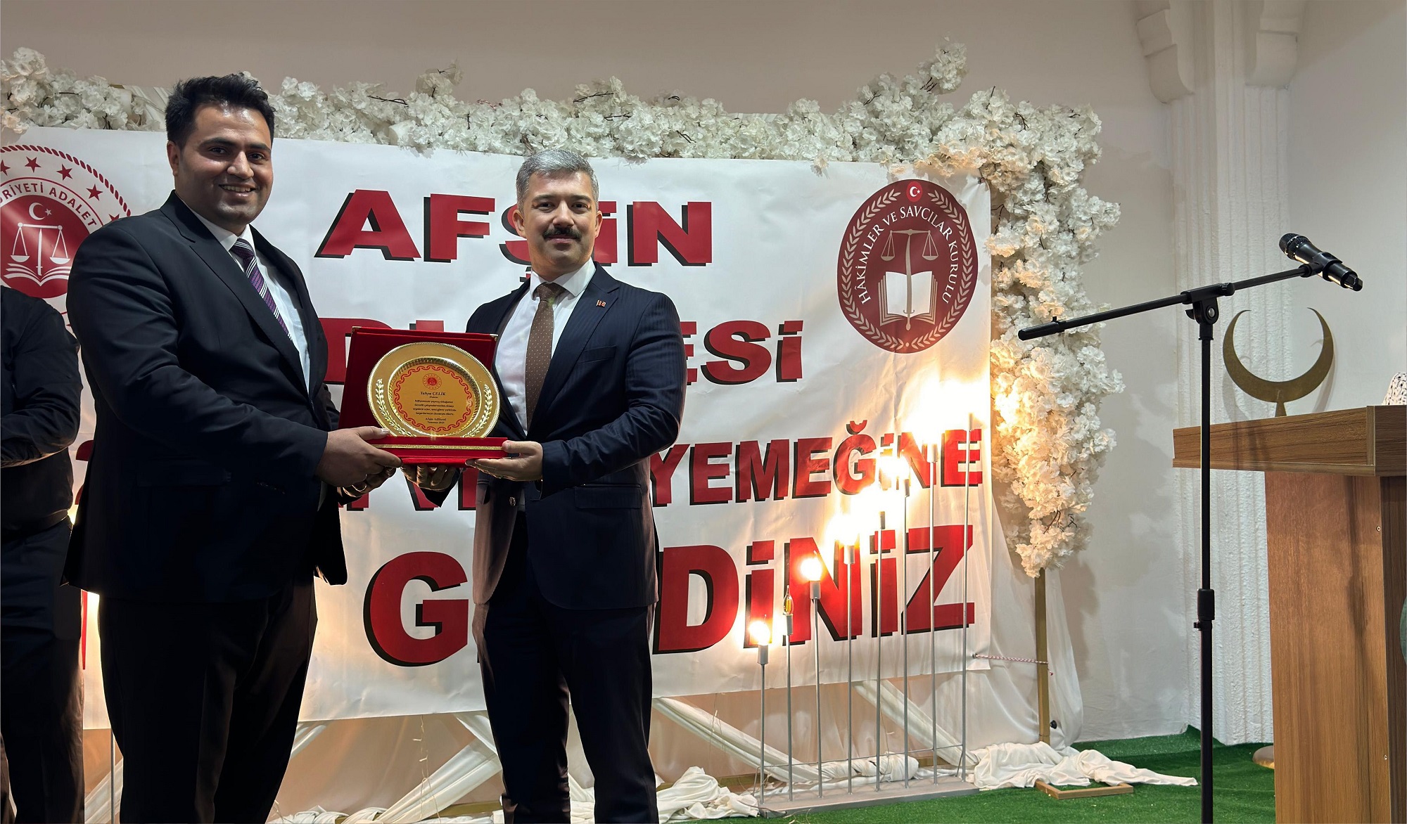 Afşin’de Tayini Çıkan Hakim Ve Savcılara Veda Yemeği Düzenlendi (23)
