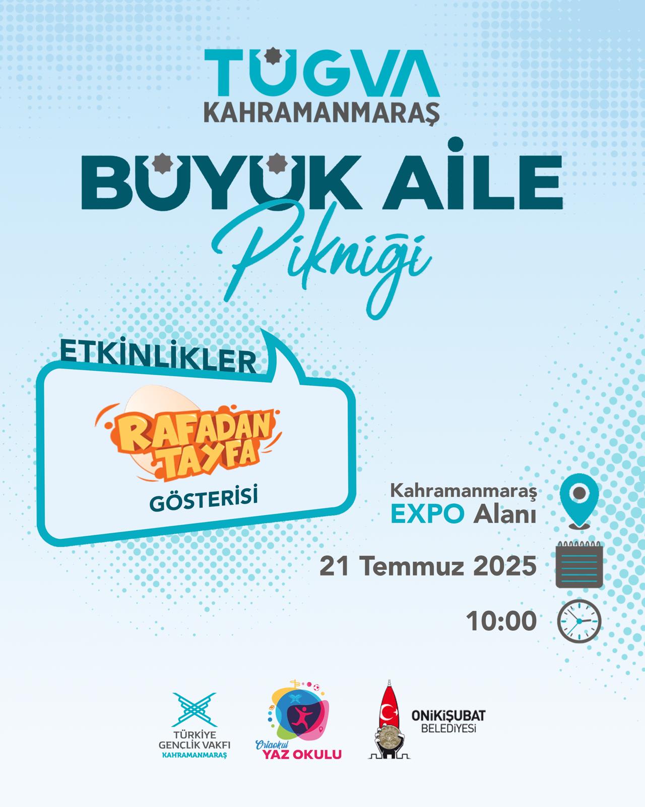 Onikişubat Belediyesi Ve Tügva İşbirliğinde ‘Büyük Aile Pikniği’ Düzenlenecek