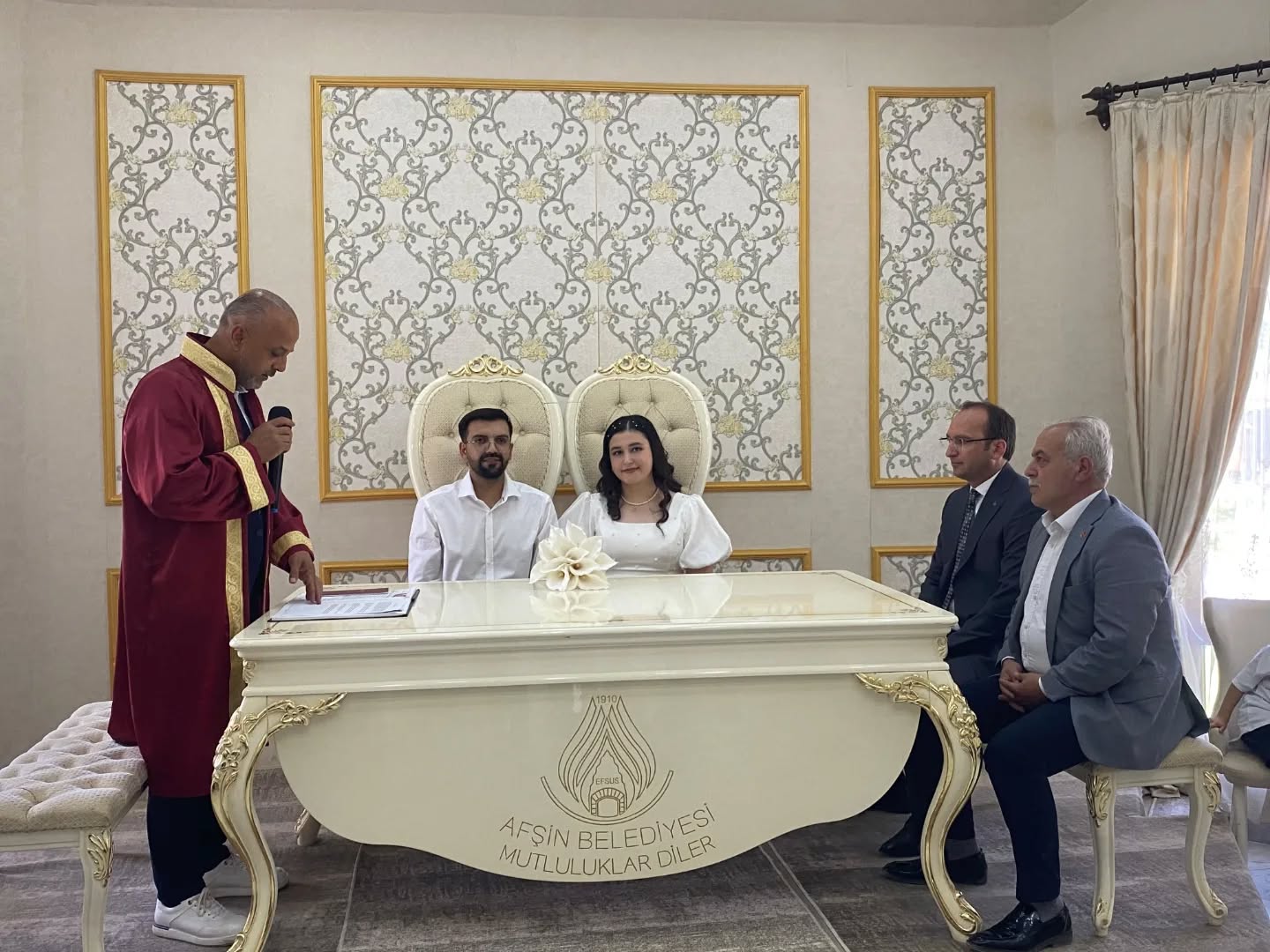 Afşin'de Ovalı Ateş Çiftinin Nikâh Törenine Protokolden Yoğun Katılım1