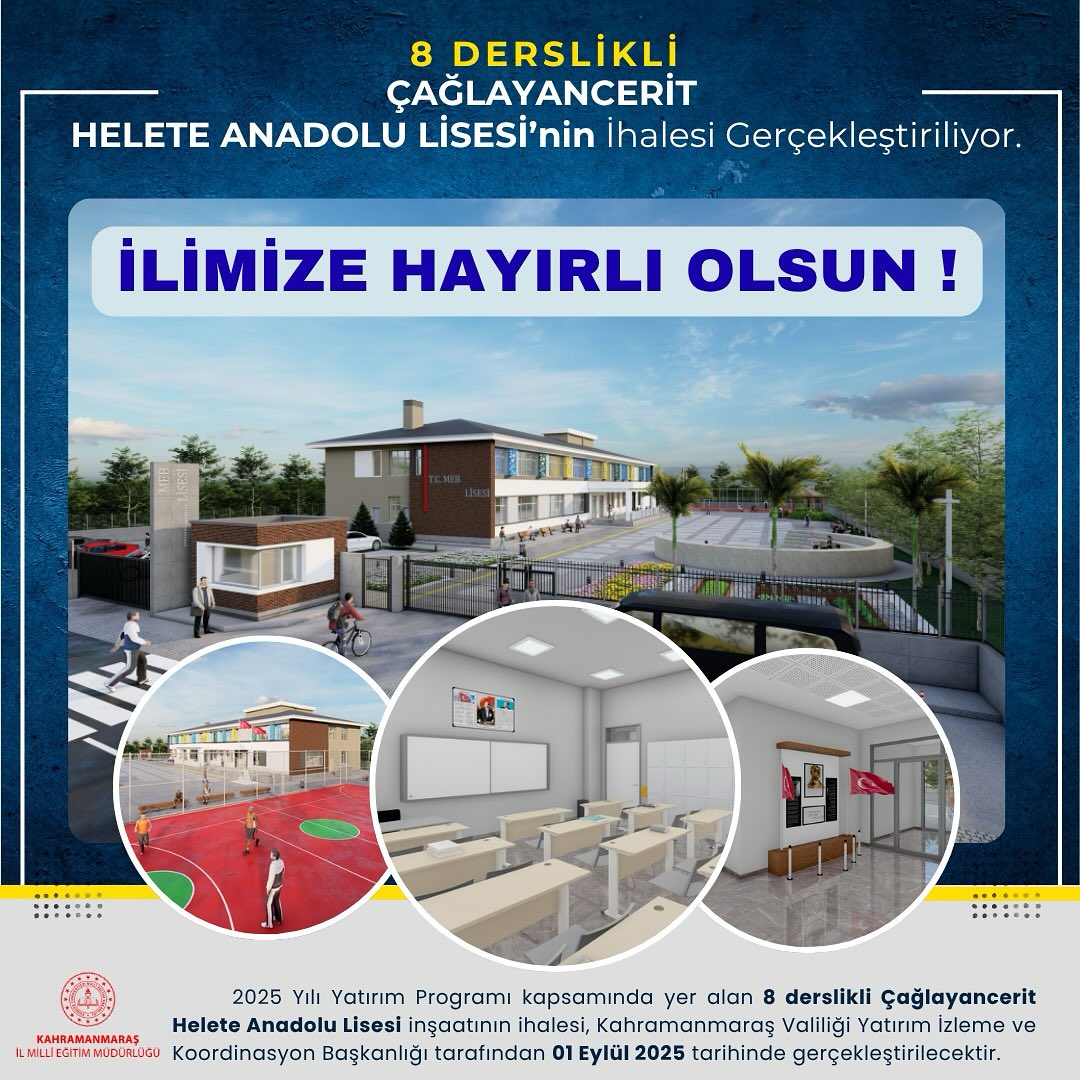 Çağlayancerit'e Yapılacak Yeni Lisenin İhalesi Gerçekleştiriliyor