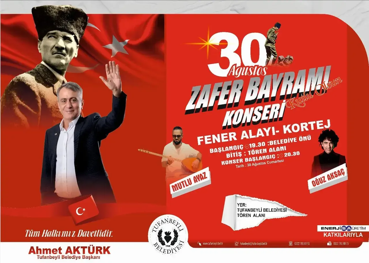 Tufanbeyli’de 30 Ağustos Coşkusu Oğuz Aksaç Ve Mutlu Avaz Konseri