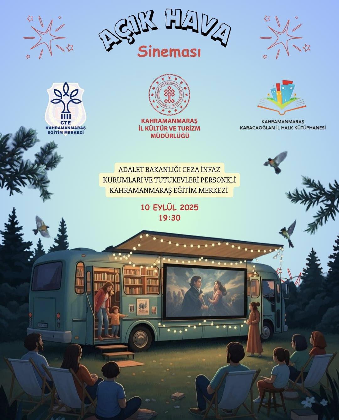 Adalet Bakanlığı Personeline Özel Açık Hava Sinema Gösterimi Düzenlenecek