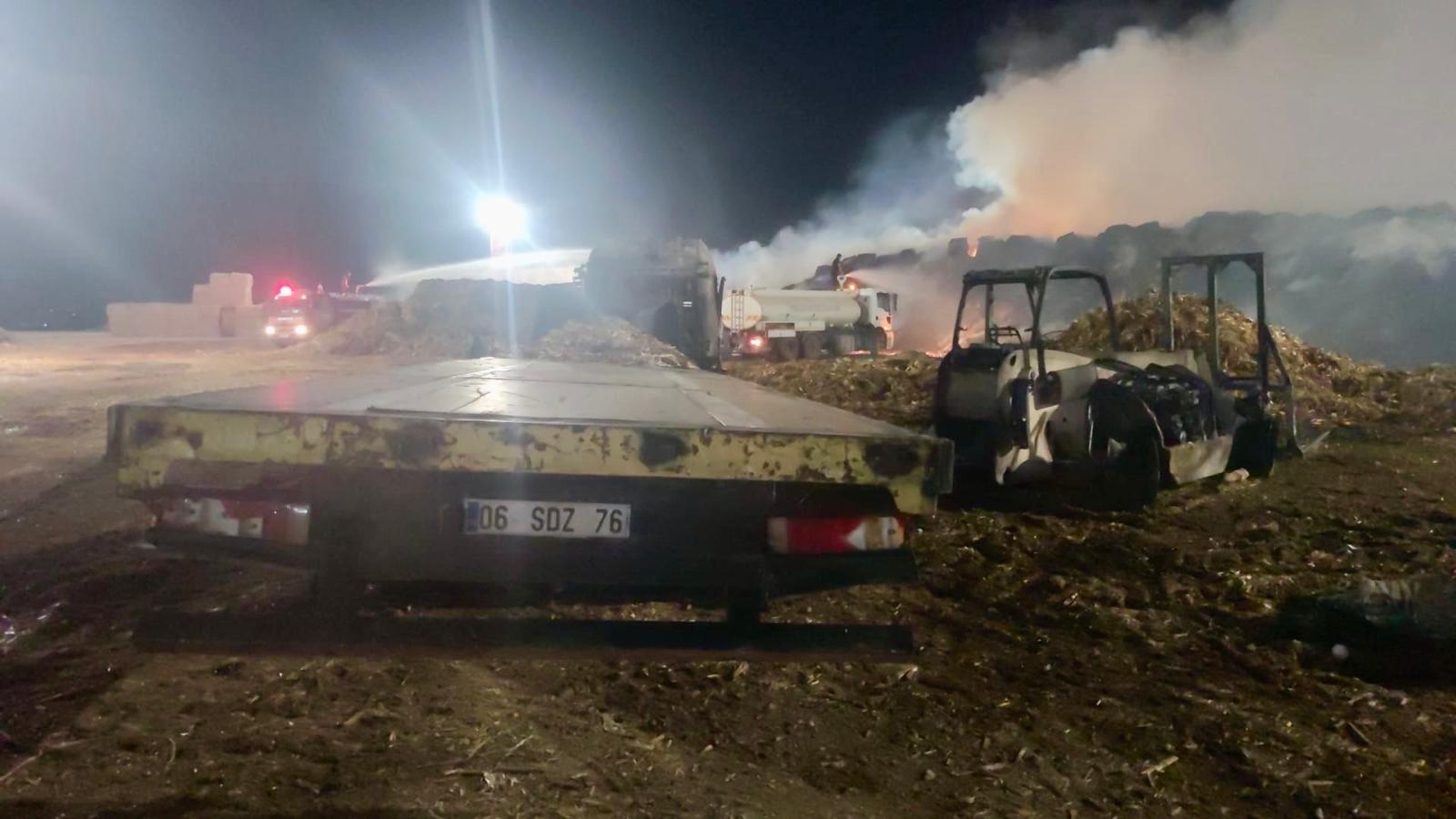 Biyoenerji Santralinde Yangın Meydana Geldi (1)