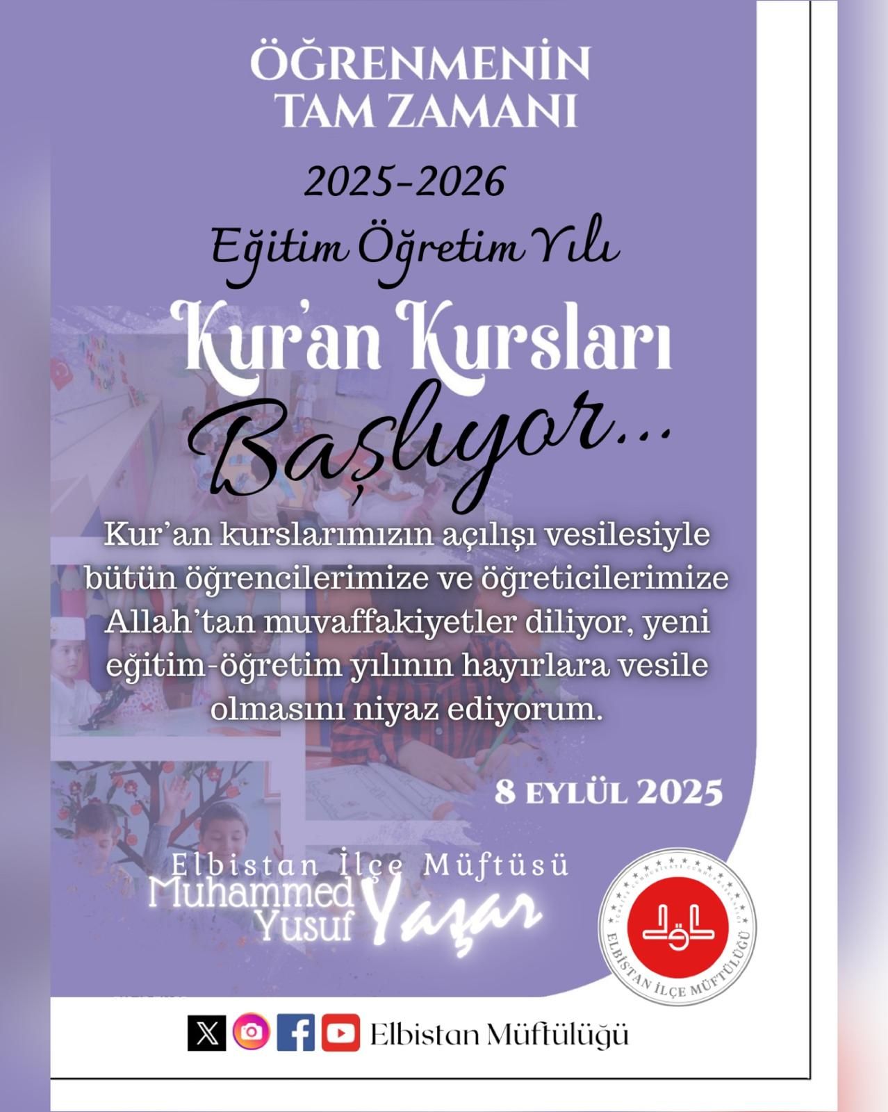 Kur’an Kursları Başlıyor