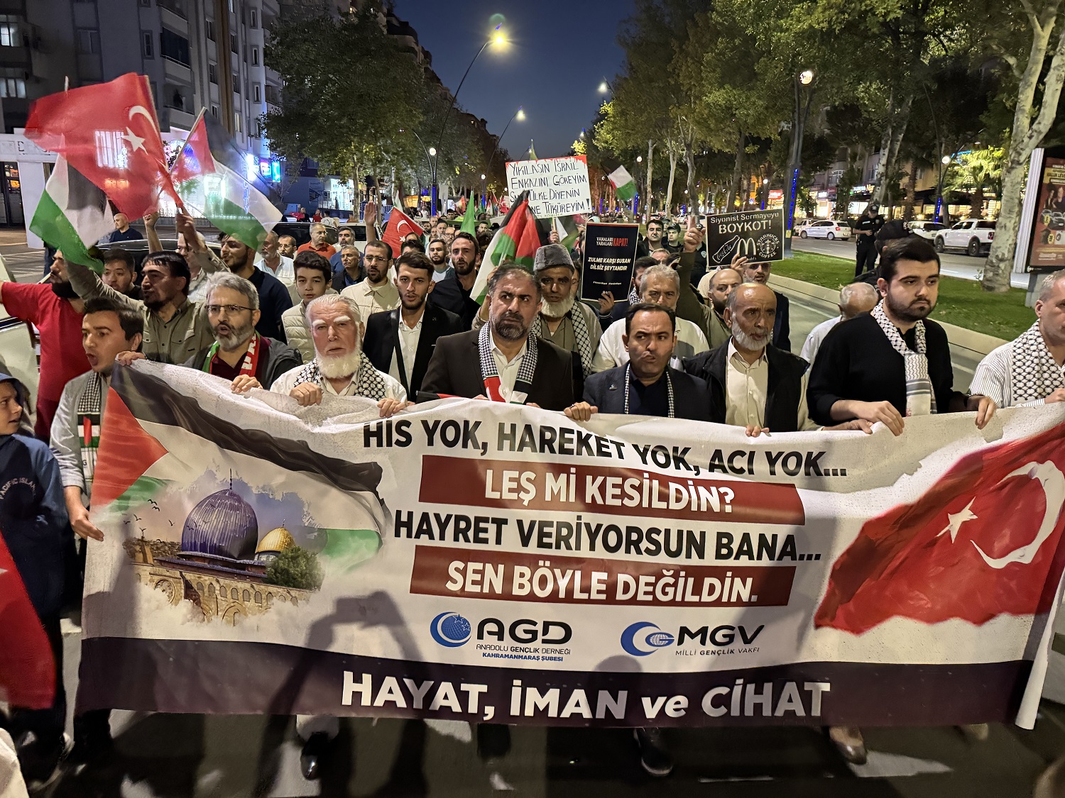 Kahramanmaraş'ta İsrail'in Gazze'ye Saldırıları Protesto Edildi (3)