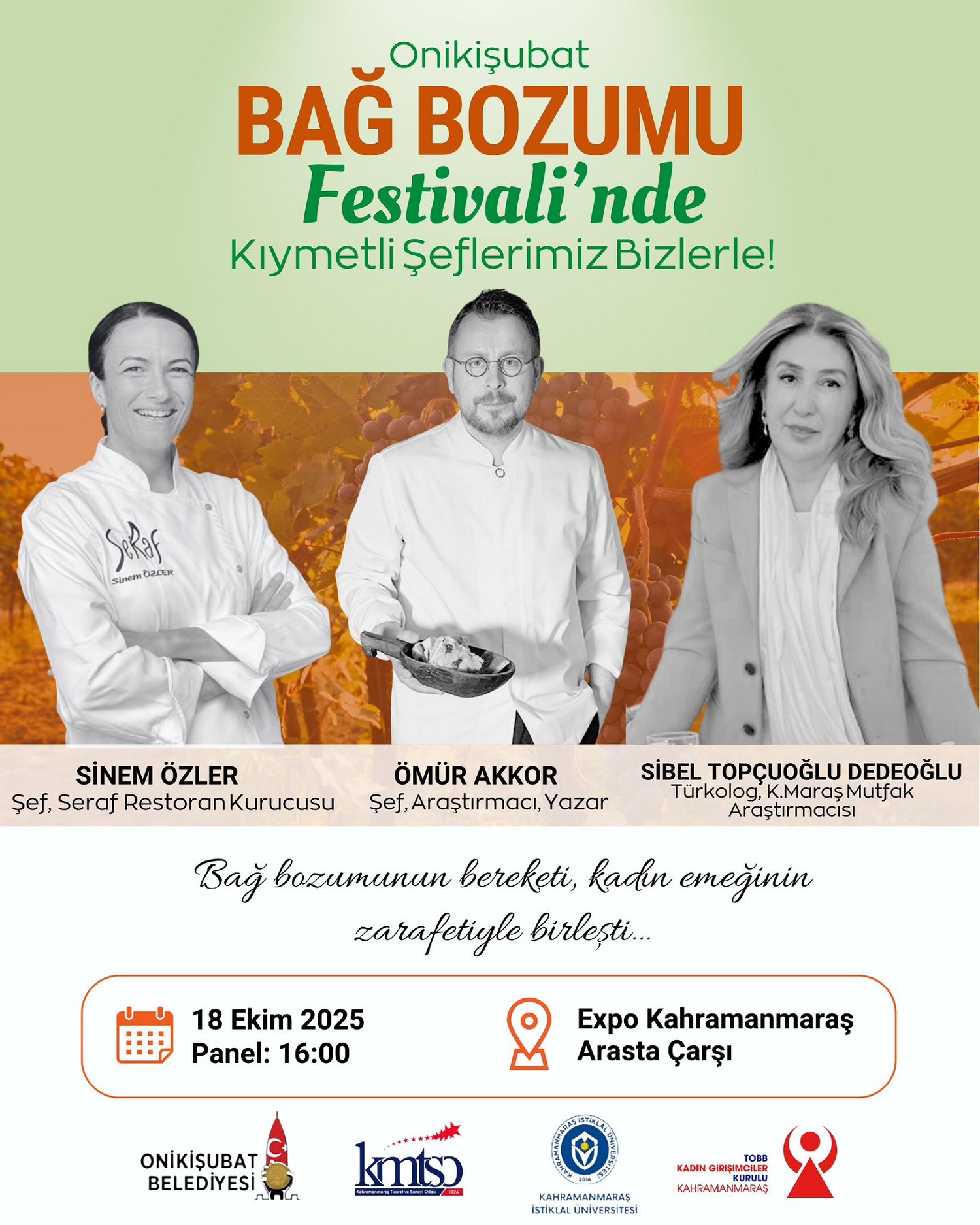 Ünlü Şeflerle Lezzet Dolu Festival Onikişubat’ta ‘Bağ Bozumu’ Heyecanı Başlıyor-1
