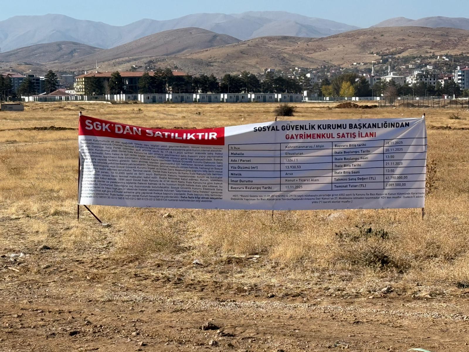 Afşin’de Sgk’dan Büyük Fırsat Milyonluk Arsalar Satışta (1)-1