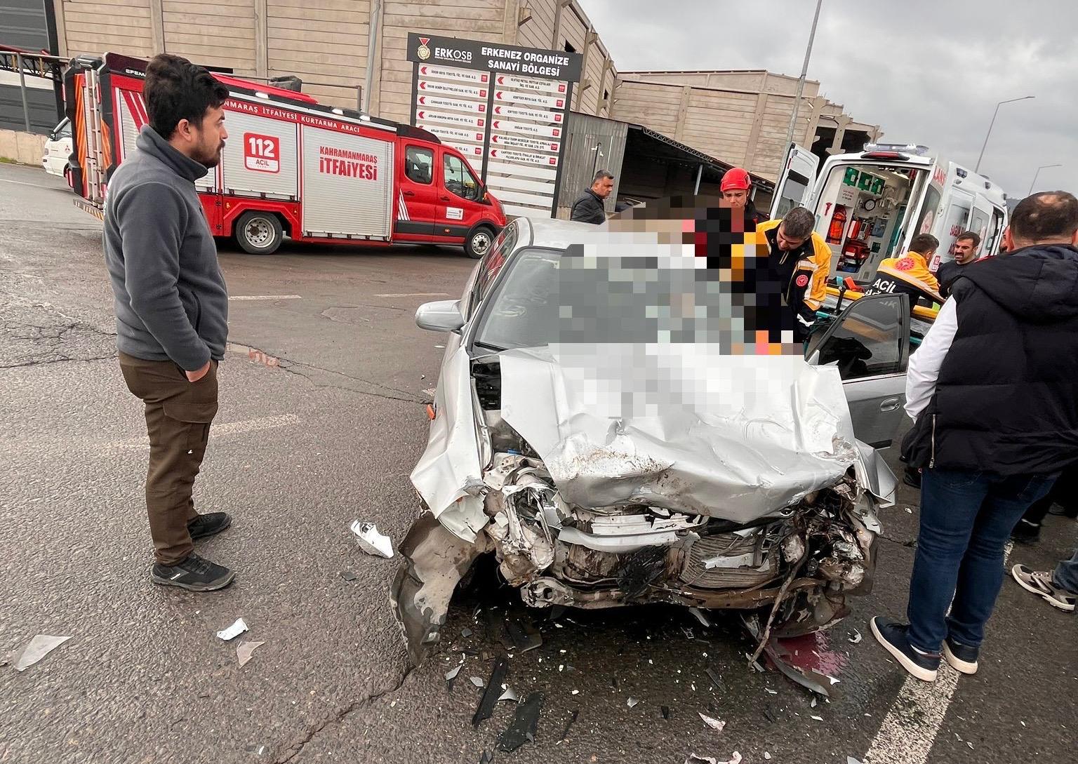 İki Otomobil Çarpıştı 1 Yaralı