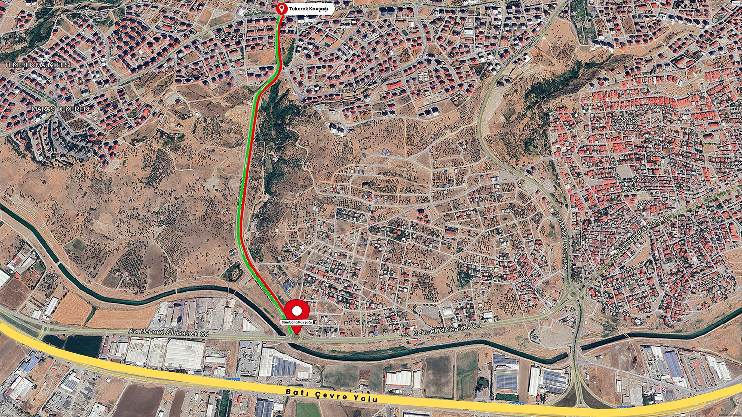 Sümbüllü Caddesi’nin Tekerek’e Çıkış Şeridi 24 Kasım’a Kadar Trafiğe Kapatıldı! (2)