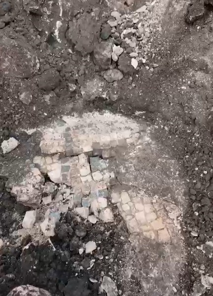 Mozaik Arama Çalışmalarında İş Makinesi Tepki Çekti 1