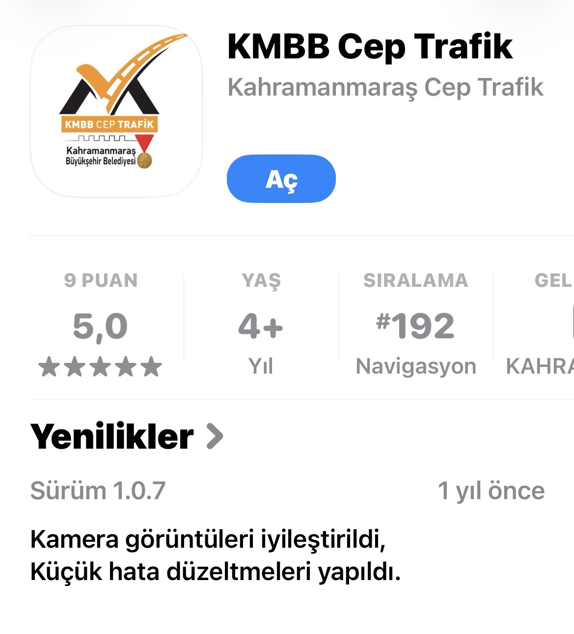 Tüm Yol Ve Çalışma Bilgileri Bu Uygulamada; “Kmbb Cep Trafik” (3)