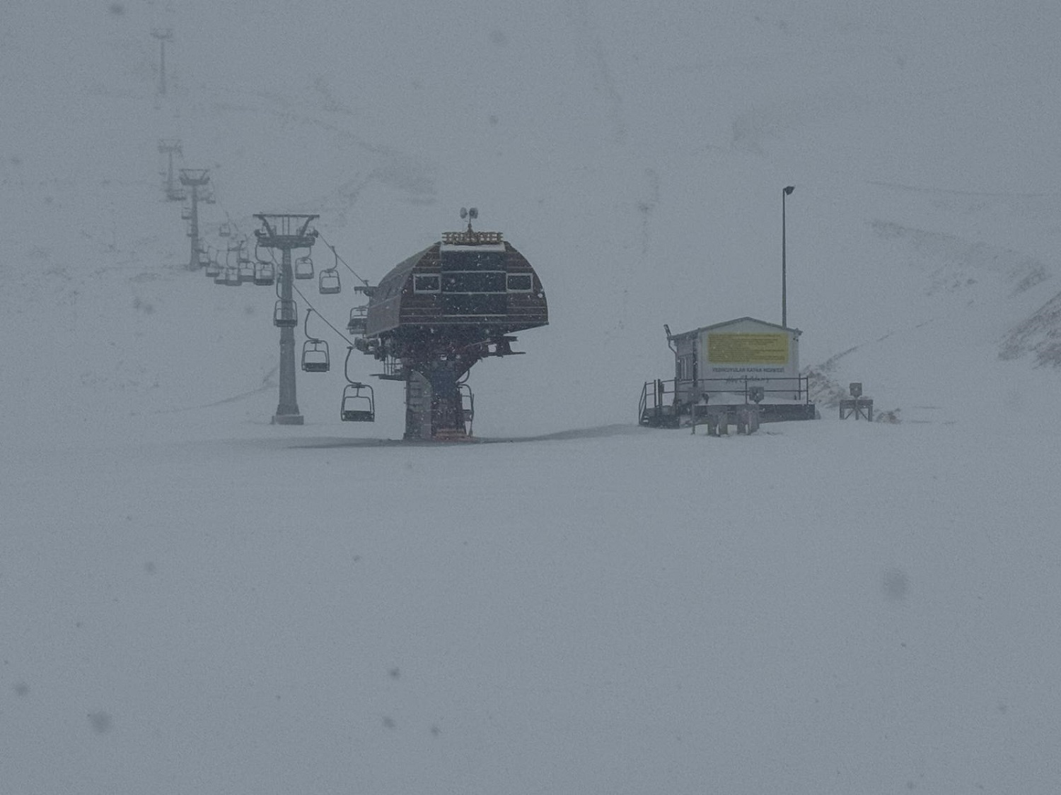 Yedikuyular Kayak Merkezi'nde Kar Kalınlığı Yarım Metreye Ulaştı (1)