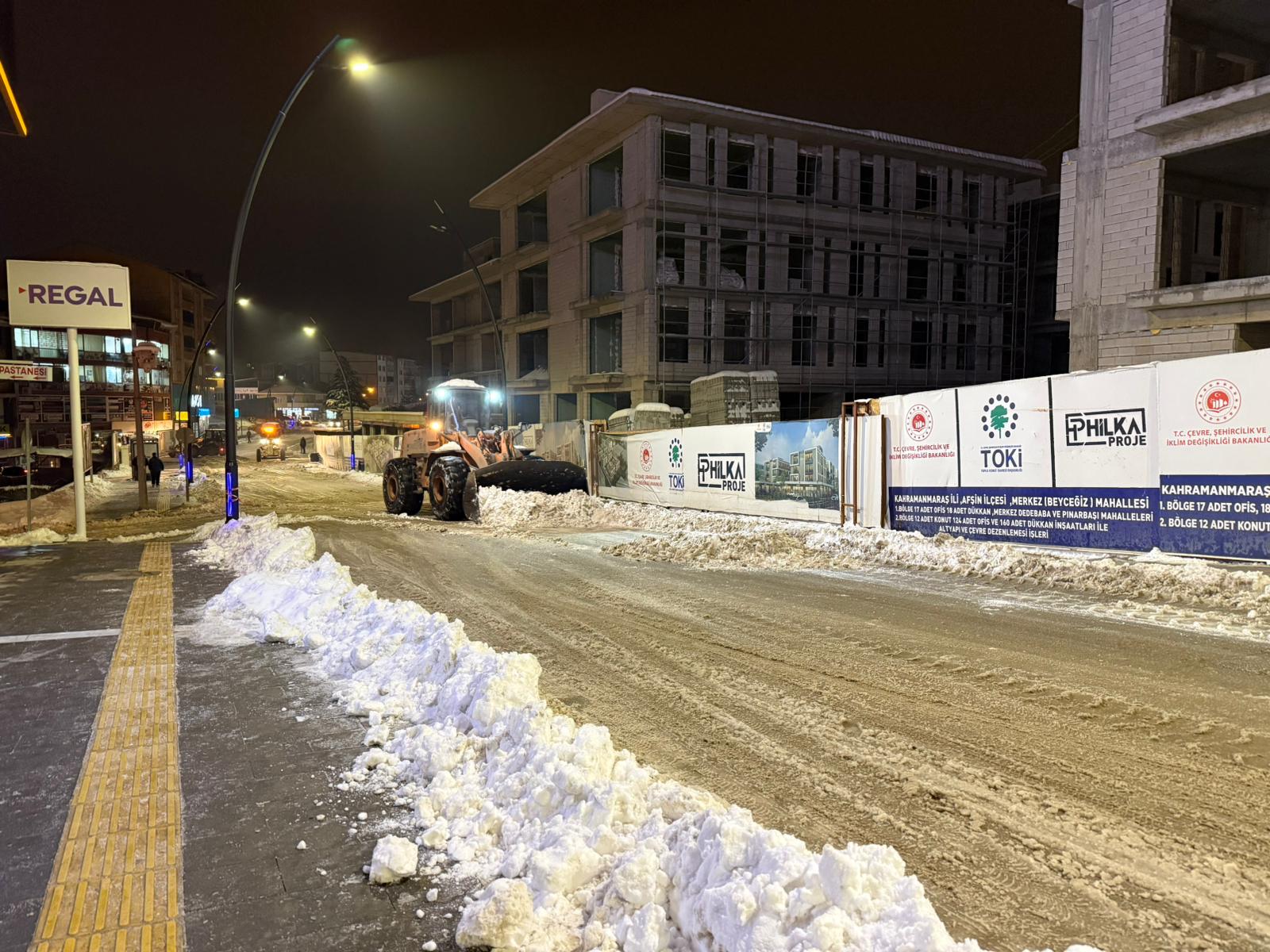 Afşin Belediyesi Karla Mücadelede Sahada (2)