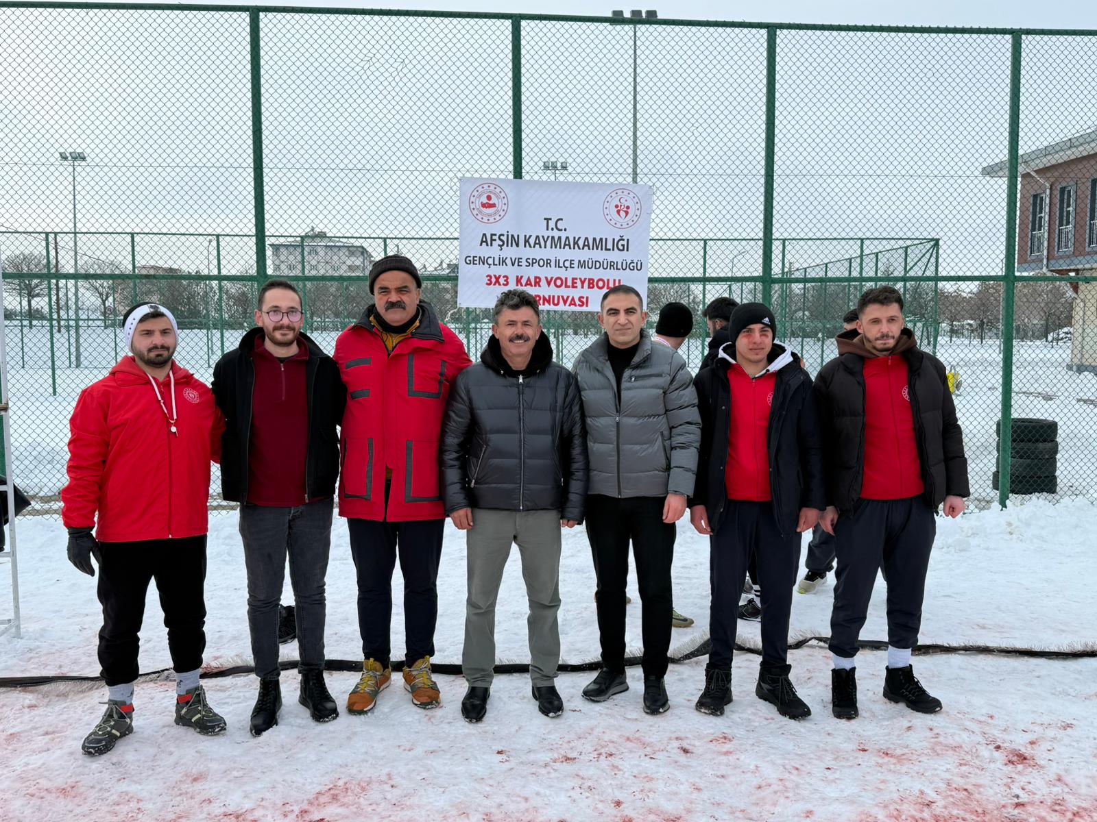 Afşin’de İlk Kez Kar Voleybolu Turnuvası Düzenlendi